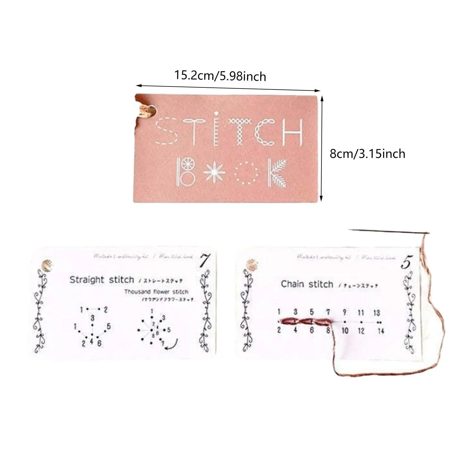 Mini libro de costura creativo, patrones de bordado, guía de costura compacta para principiantes DIY y alcantarilladas experimentadas