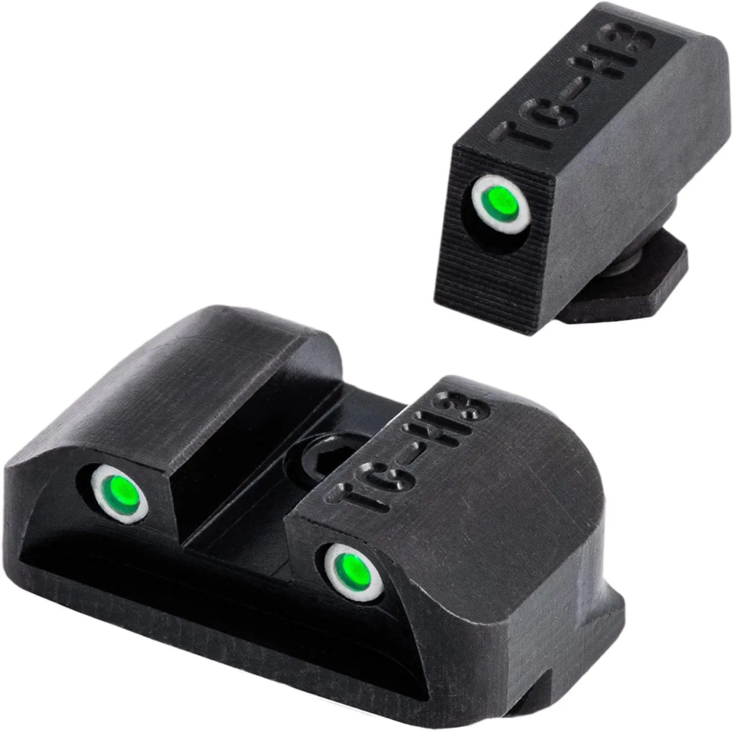 

TRUGLO Tritium Handgun Sight | High-Visible Front & Rear Night Sights with Daylight White Dots & Low-Light Tritium Dots,