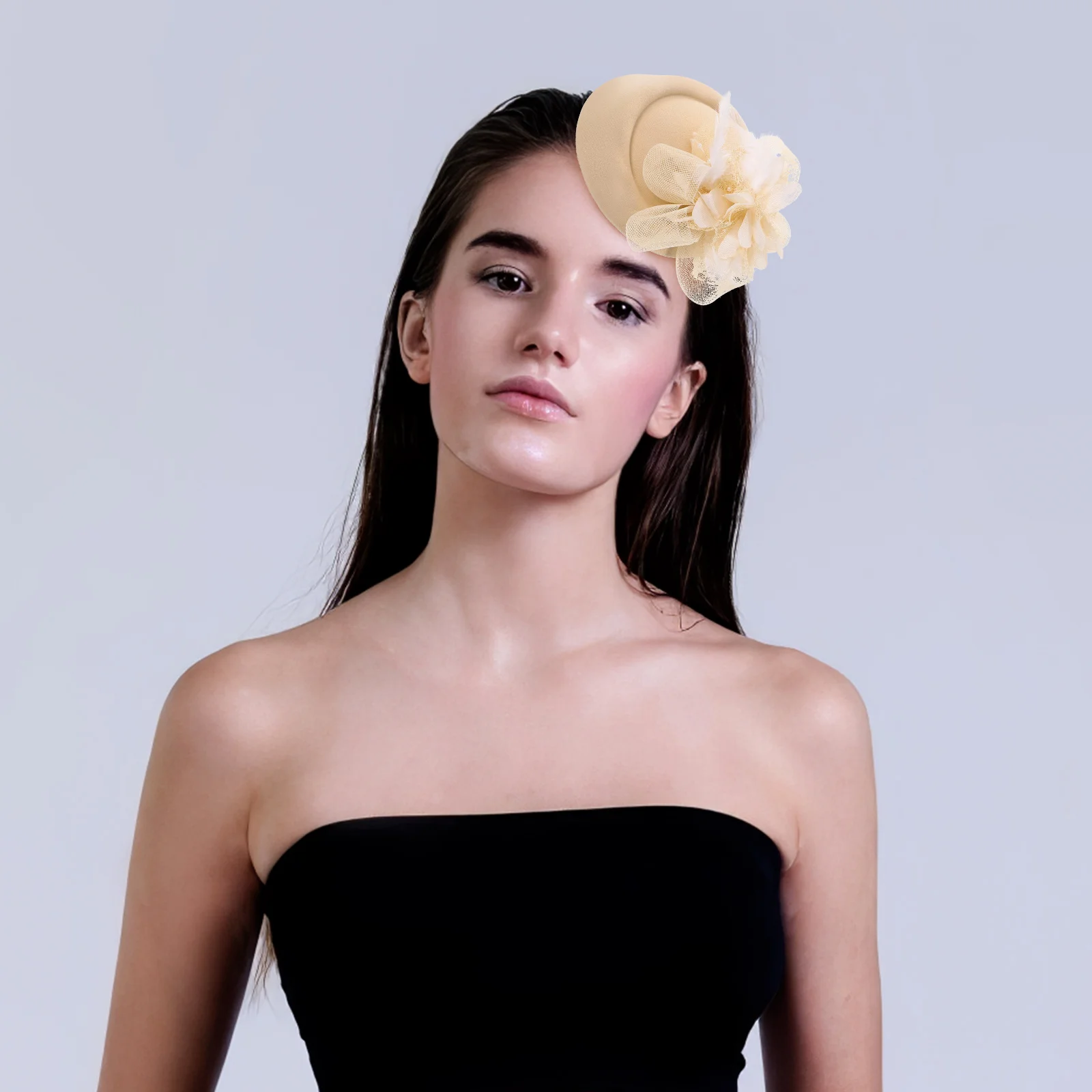 

1pcs Mesh Headdress Bridal Accessories Wedding Tea Banquet Headwear Party Women Fascinator Hat Bride Banquet Headwear