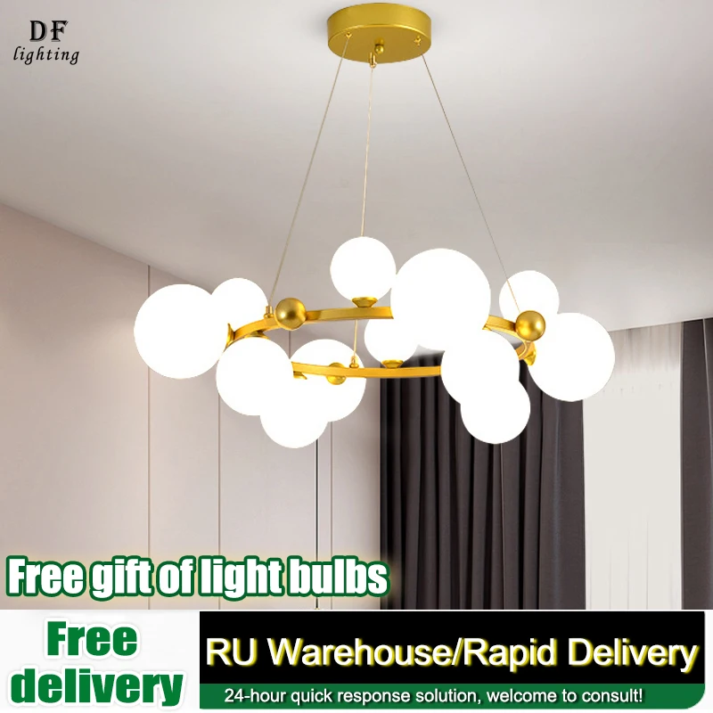 

Ceiling chandeliebubble chandelier luxurious living room lighting Bedroom Crystal Lamp Light glass ball dining light Home Decor