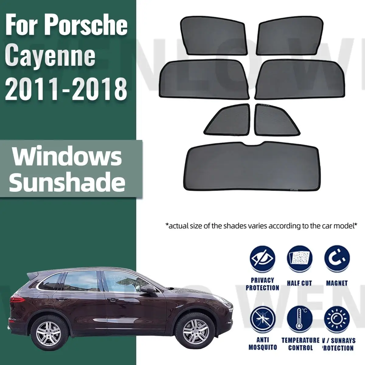 

For Porsche Cayenne 2011-2018 Car Side Window Sunshade Windshield Magnetic Sun Shade Solar Protection Parasol Children Curtains