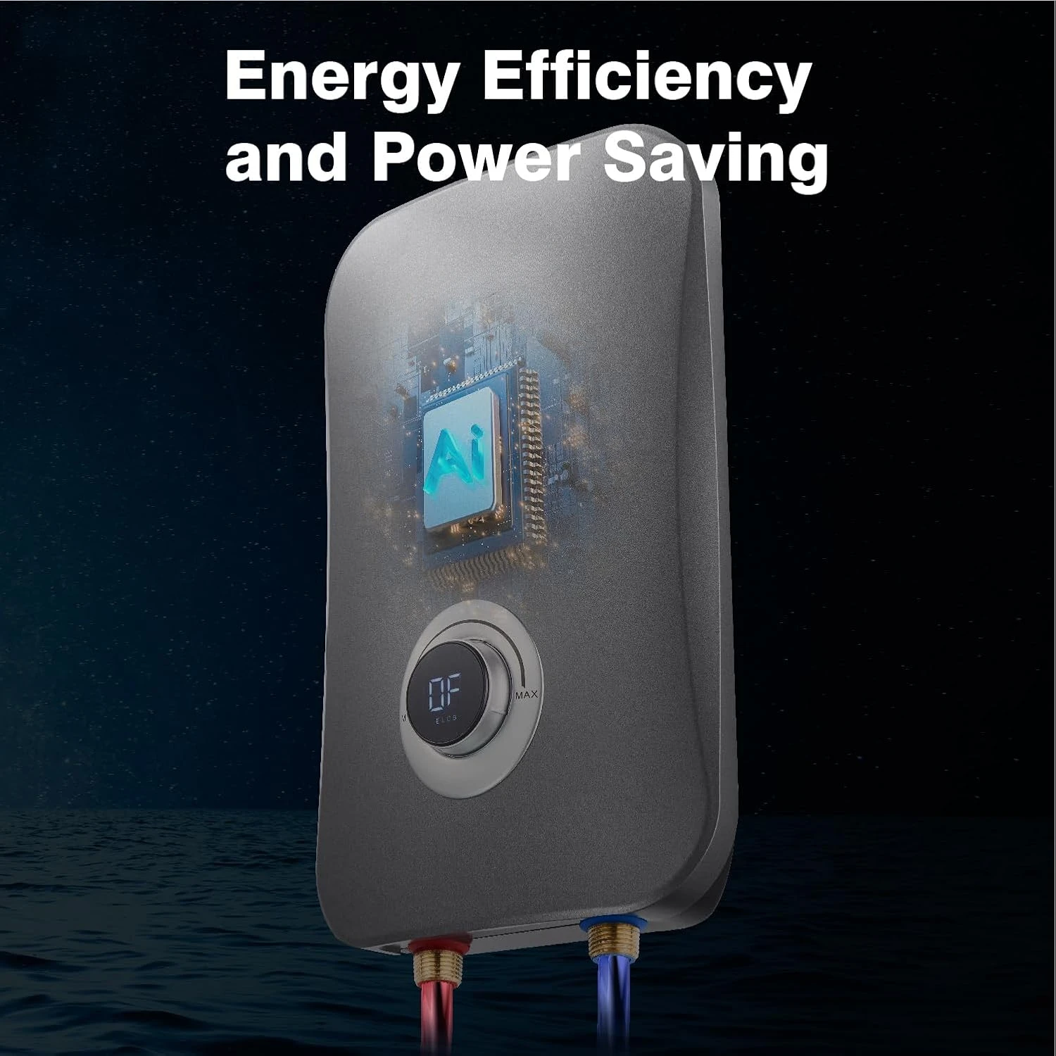 Electric Tankless Water Heater,On Demand Instant Water Heater with CSA Certification, LED Temperature Display for Bathroom