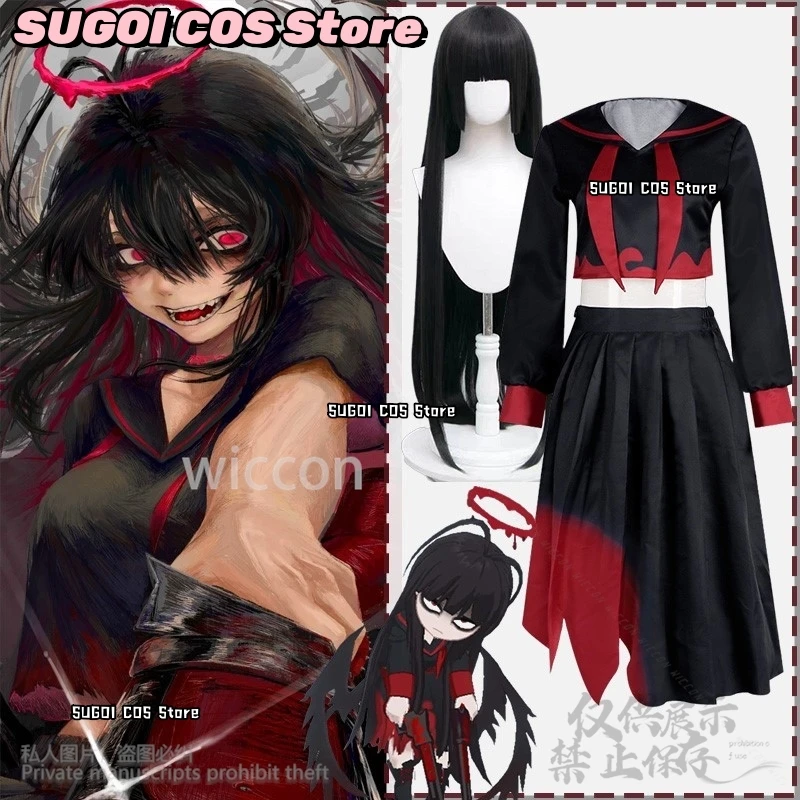 Anime Game Blue Archive Cosplay Ajitani Hifumi Costume JK School Uniform Skirt Lolita Long Wigs For Girls Woman Cos Role-playing