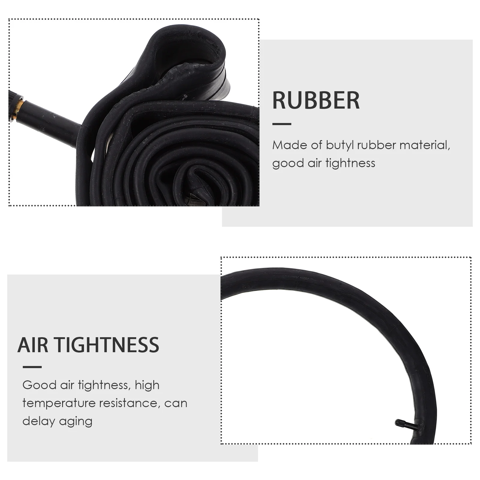 

1 Pack Bike Inner Tube Set Butyl Rubber Valve Repair Tubes Tire Levers Included Suitable Bicycle Wheels Long Service