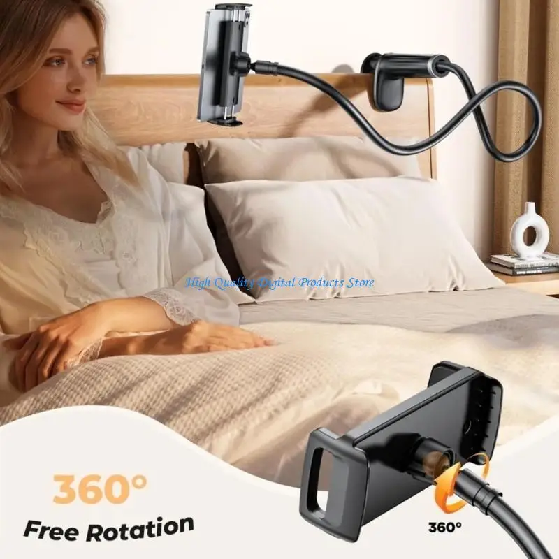 

U2JE Tablet Holder Stand for Bed with Flexible Arm for Easy Viewing 360 Degree Rotating 70CM Long Arm