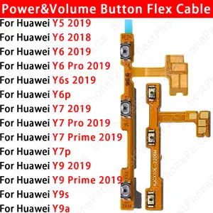 Bilashmart Huawei Y5 Y6 Y7 Y9 Y6s Y7p Y9a Y9s Pro Prime 2018 2019 Side Button Switch Volume Key Power On Off Flex Cable Parts