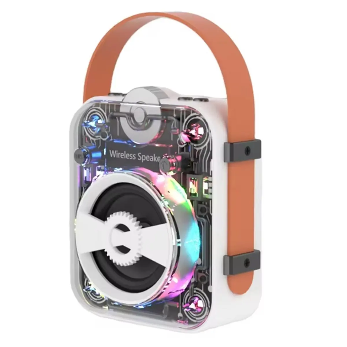 Okay Wireless Bluetooth Speaker with Shocking Sound Quality Multiple Playback Modes Dazzling Light Effect Mini TWS Soundbox