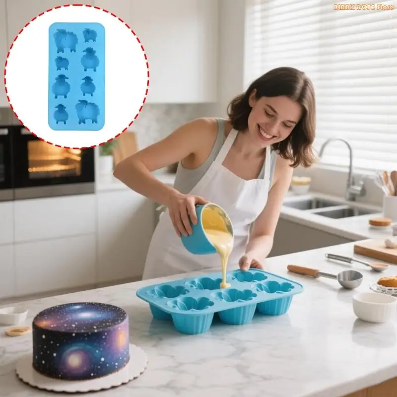 

K1AE Efficient Frosts Resistant Animal Silicone Mould Ice Cubes Tray Chocolate Casting Dessert Silicone Pastry Molds