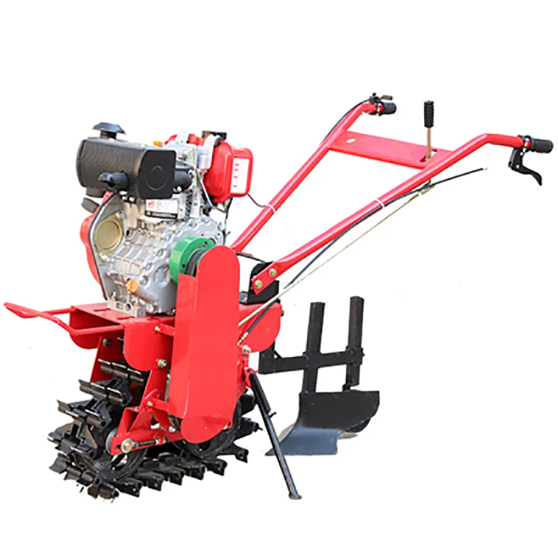 Chain Track Cultivator Trenching Soil Cultivation Plough Field Soil Cultivation Agricultural Use Gasoline And Diesel Models