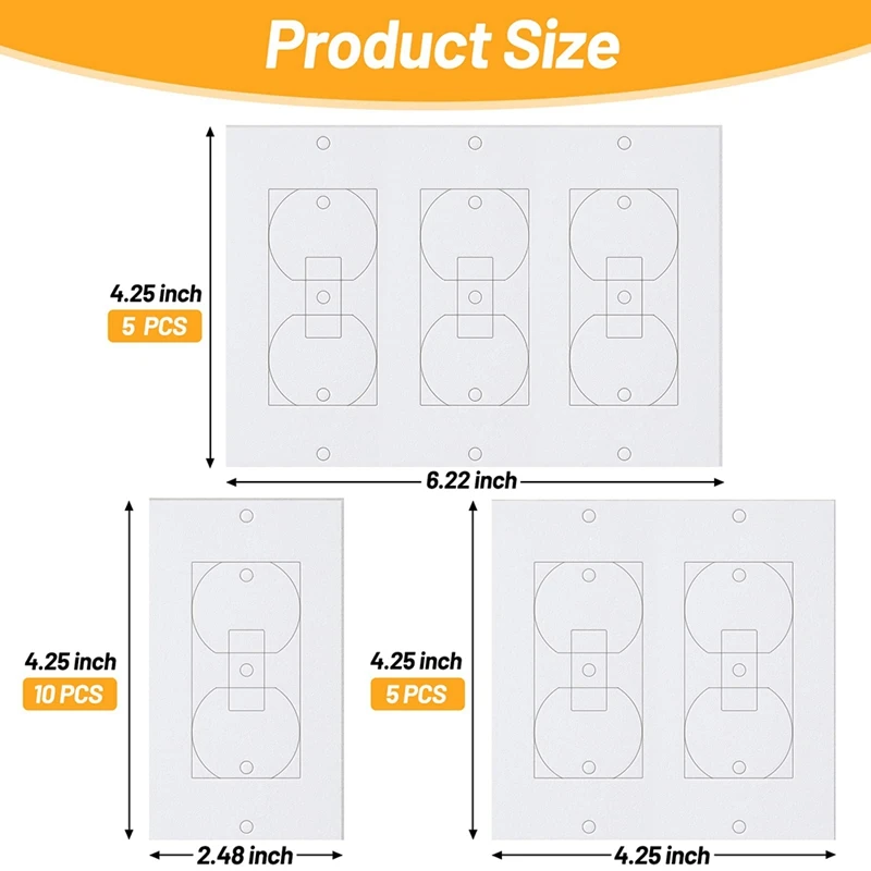 20Pcs Wall Insulation Outlet Insulators Sealers,Electrical Outlet Insulation Pads for Wall, Light, Switch Socket