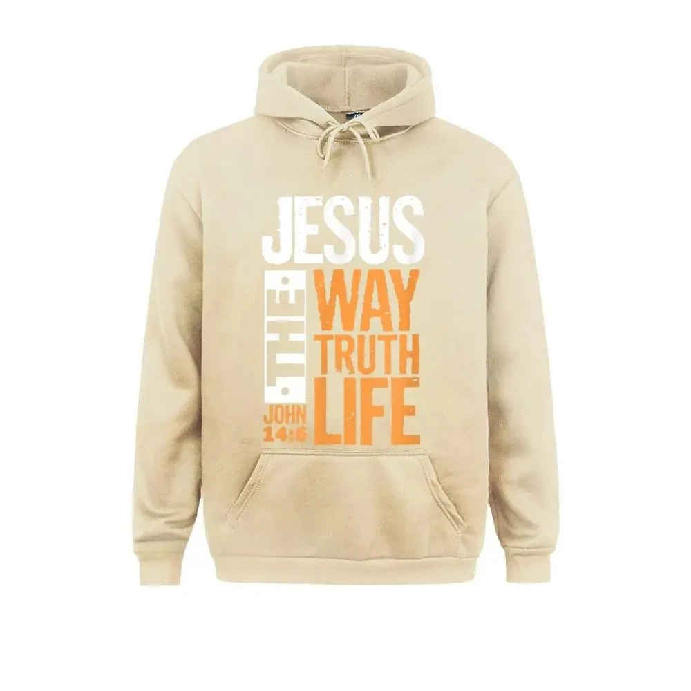 بلوفر رجالي عصري مطبوع للخريف والشتاء من كتاب يسوع المسيحية مريح وغير رسمي #2