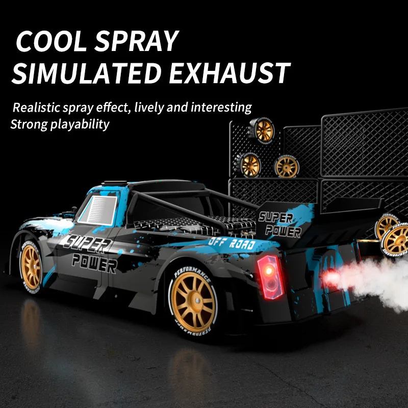 2.4G drift spray high-speed pickup truck brushless motor racing car Children's electric toy four-wheel drive remote control car