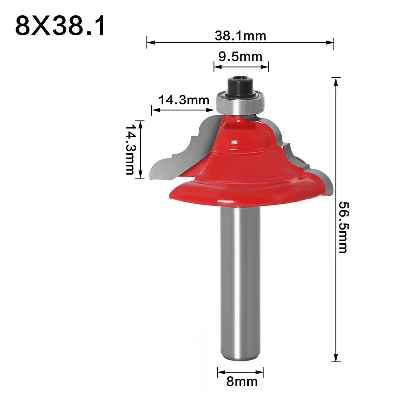 1Pc Table Edge Router Bit - French Baroque 8" Shank Line knife Woodworking cutter Tenon Cutter for  Tools