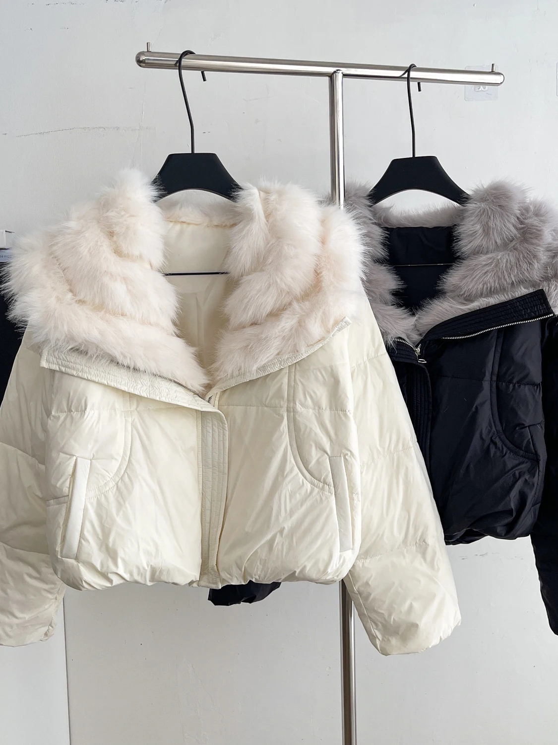 

Корейский модный высококачественный пушистый большой воротник, длинный све, хлопковый женский зимний свободный универсальный ор Jaet