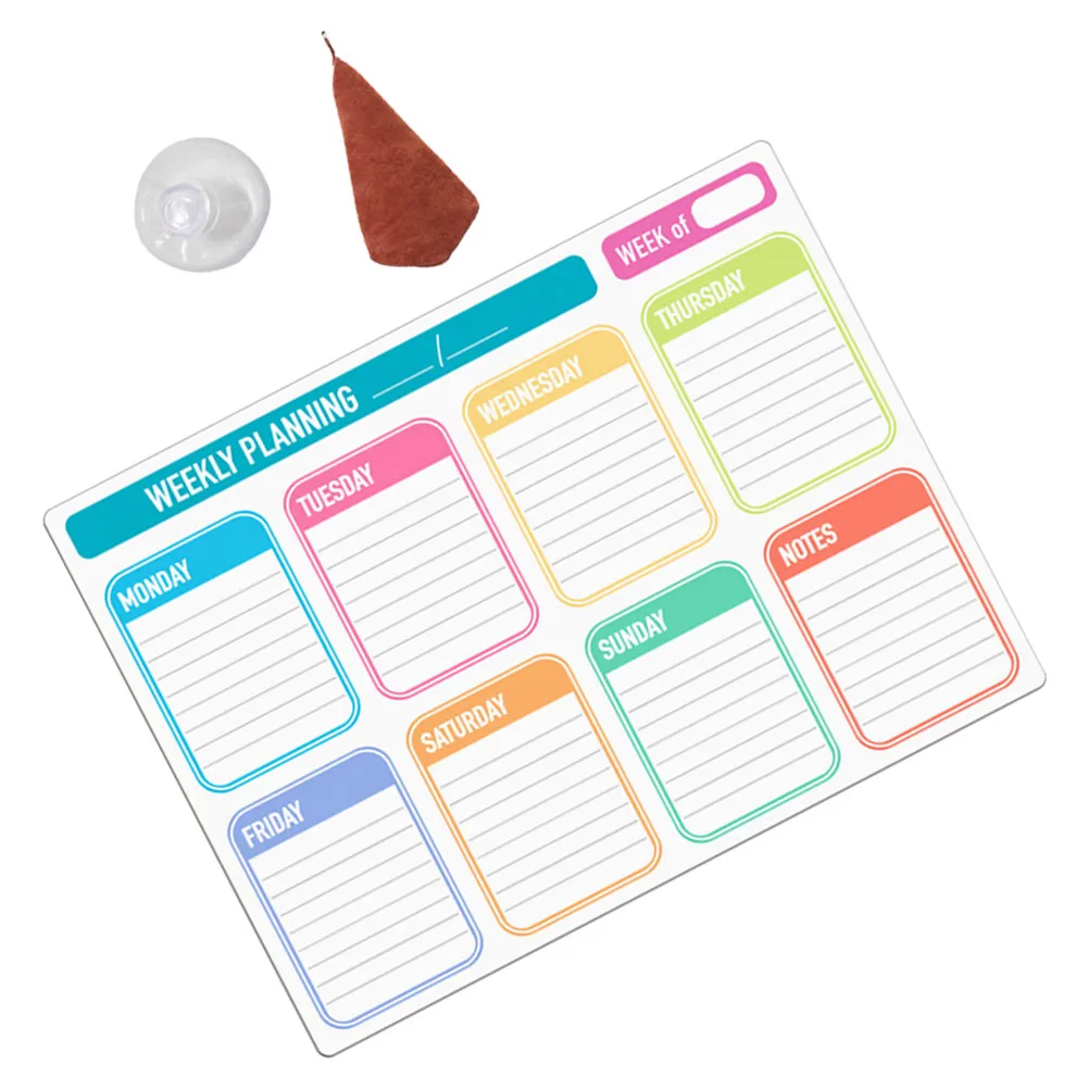 

1Set Magnetic Whiteboard Fridge Planner Dry Erase Weekly Calendar Meal Menu Planning Board Magnetic Dry Erase Calendar