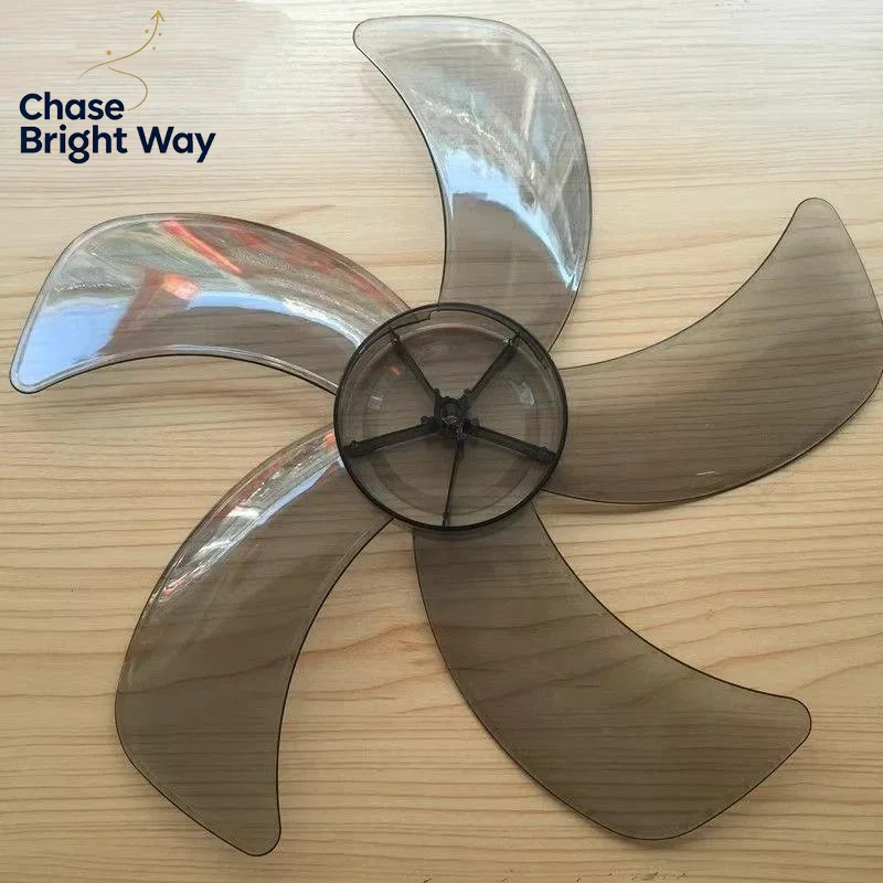 Durable Plastic 5 Leaf Fan Blade with Nut Cover Universal Replacement for Home Stand Desk Fans