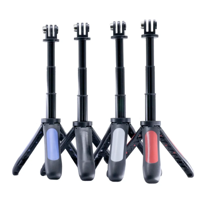 Mini Extendable Tripod Monopod Selfie Stick+Half Zip Mini Carrying Bag for GoPro 12 11 10 DJI Action 4 3 Insta360 X4 X3 X2 Vlog