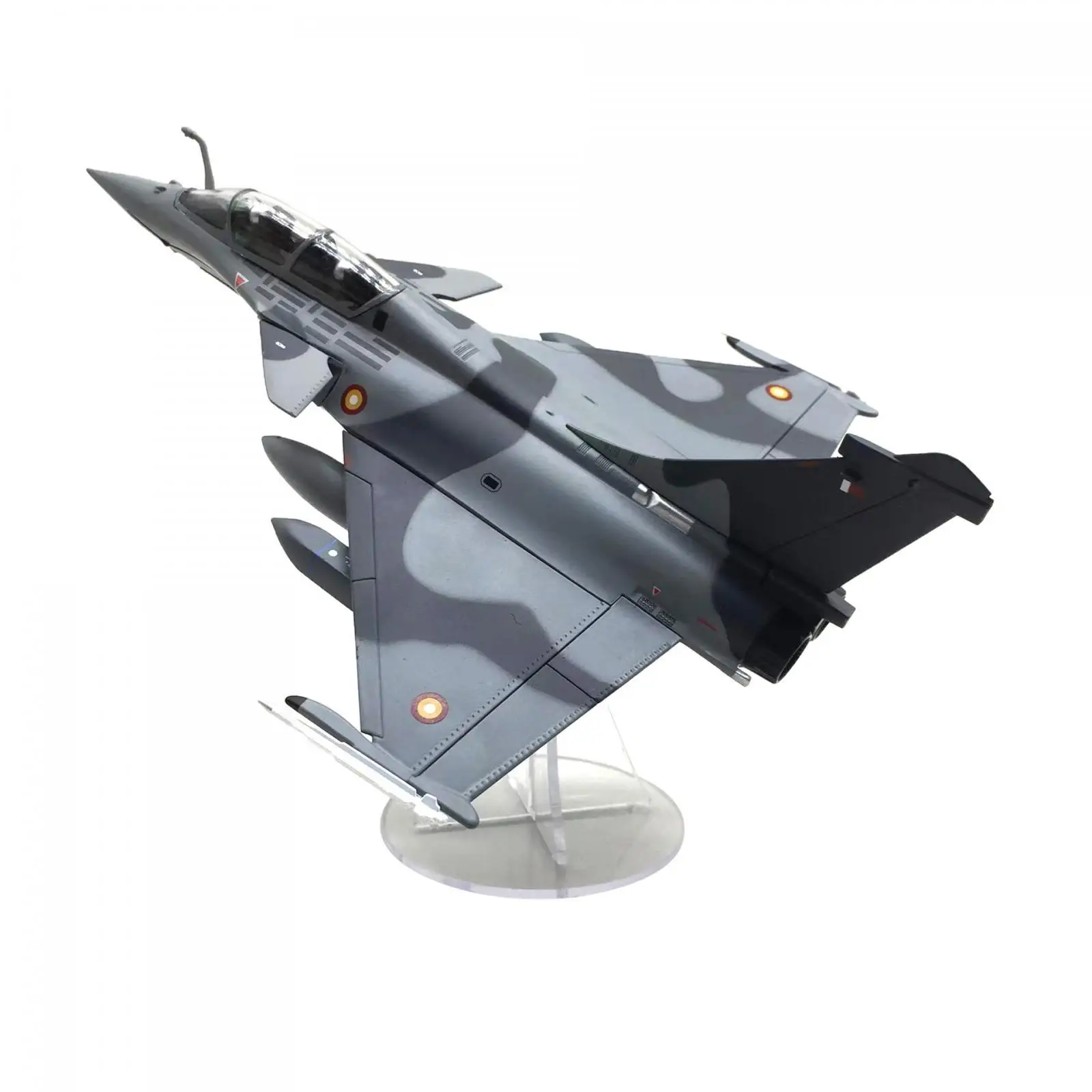 1:72 Rafale B Diecast Fighter Model Souvenir Streamlined Body Retro Aircraft Model for Living Room Home Bar Office Bookshelf