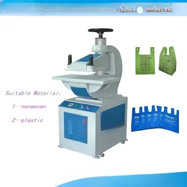 High-speed automatic plastic T-shirt bag making machine, high-yield commercial shopping bag forming equipment