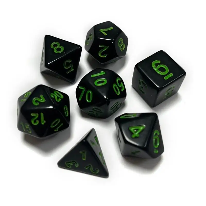652F DND-DICEセット7-Die PolyHedral RPG-DiceセットSharp-Edges for Galaxy-Series