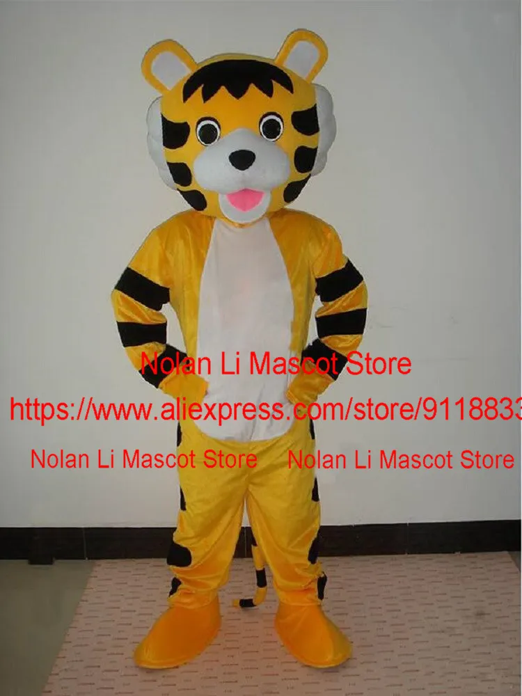 Hot Sale Adult EVA Material Helmet Tiger Mascot Costume Unisex Cartoon Suit Cosplay Makeup Birthday Party Holiday Gift 410