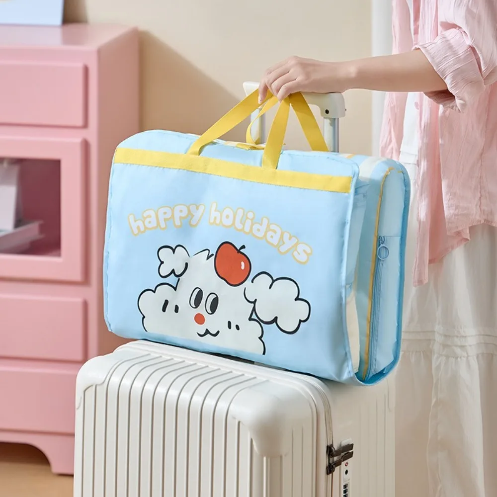 

Large Capacity Travel Storage Bag Divided Storage Hanging Luggage Organizing Bag Washable with Handle Handheld Sorage Bag