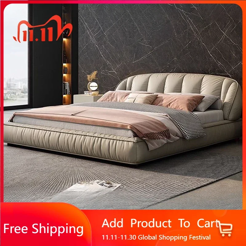 

Beauty Simple Bed European Design Modern Queen Bedroom Double Bed King Size Luxury Castle Sleeping Beliche Trendy Furniture