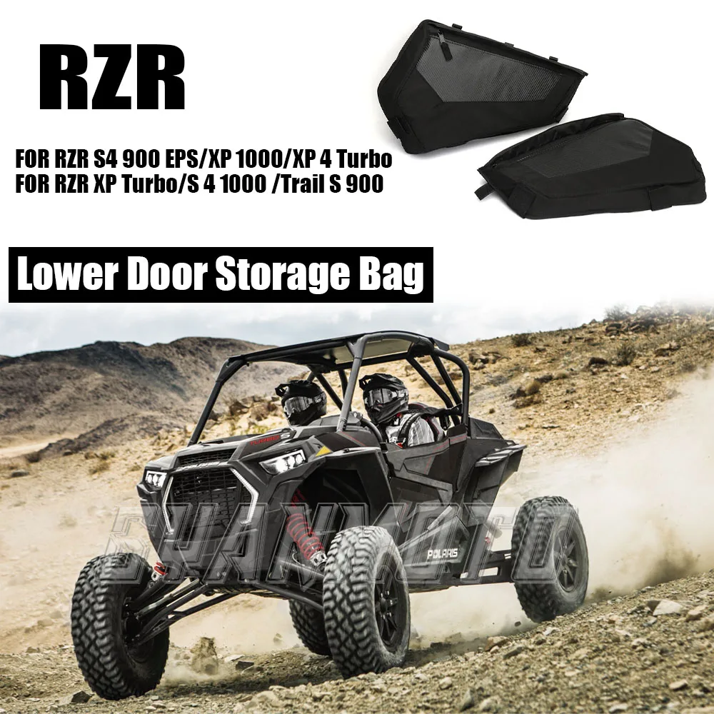 UTV Storage Side Door Bags For Polaris RZR XP Turbo S For RZR XP 4 1000 Sport EPS Tool Bags Black Kit Lower Door Storage Bag