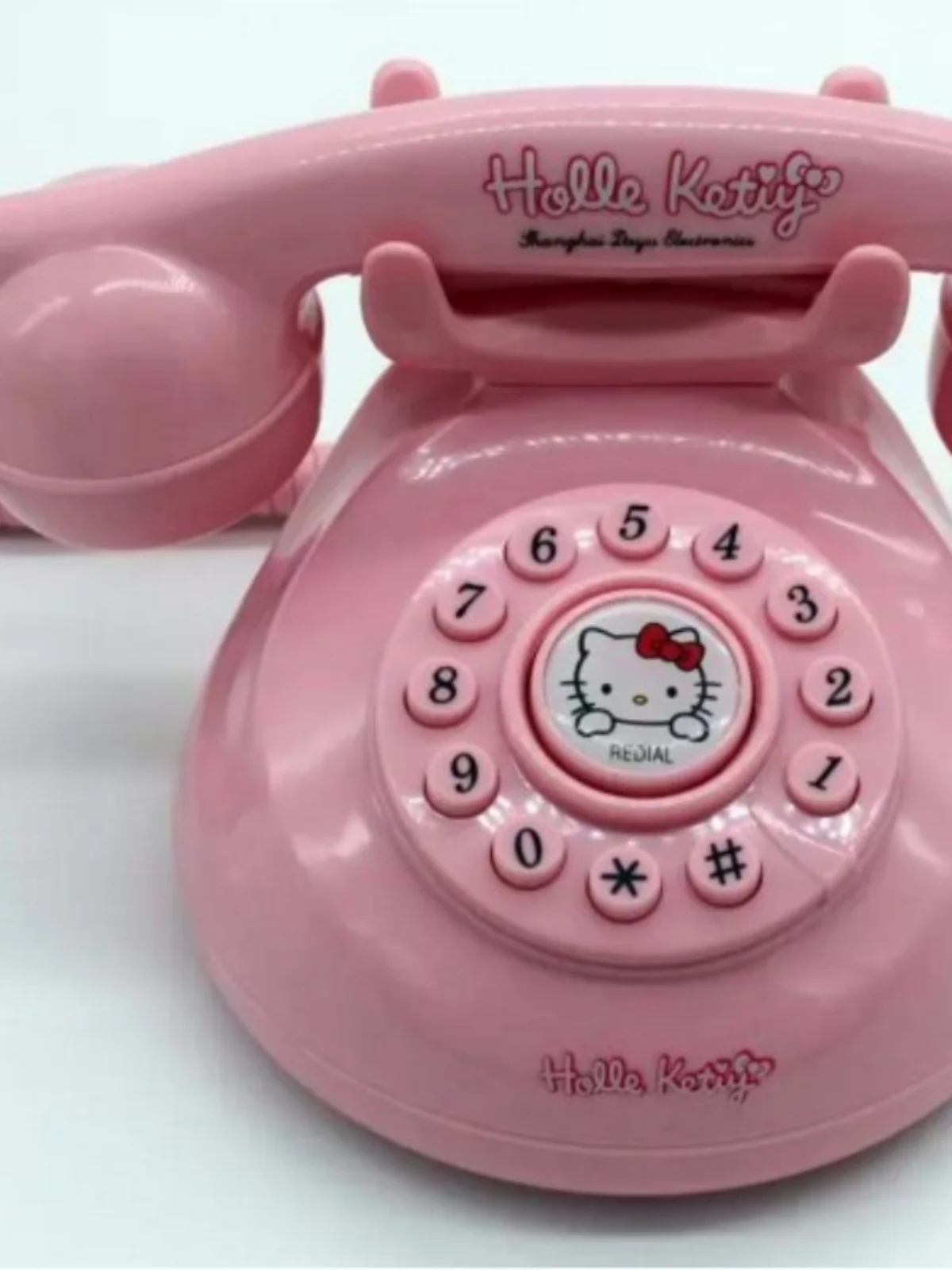 Anime Sanrio Kawaii Antique Corded Landline Telephone Hello Kitty Pink Creative Cute Retro Creative Kids Birthday Gift Toys