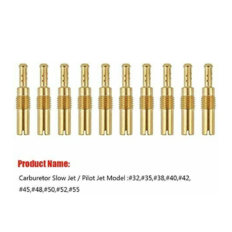 40 Pcs Motorcycle Carburetor Main Jets Slow Pilot Jets Kit for PWK Keihin OKO PWM CVK FCR Carbs Carburetter Set Injectors Nozzle