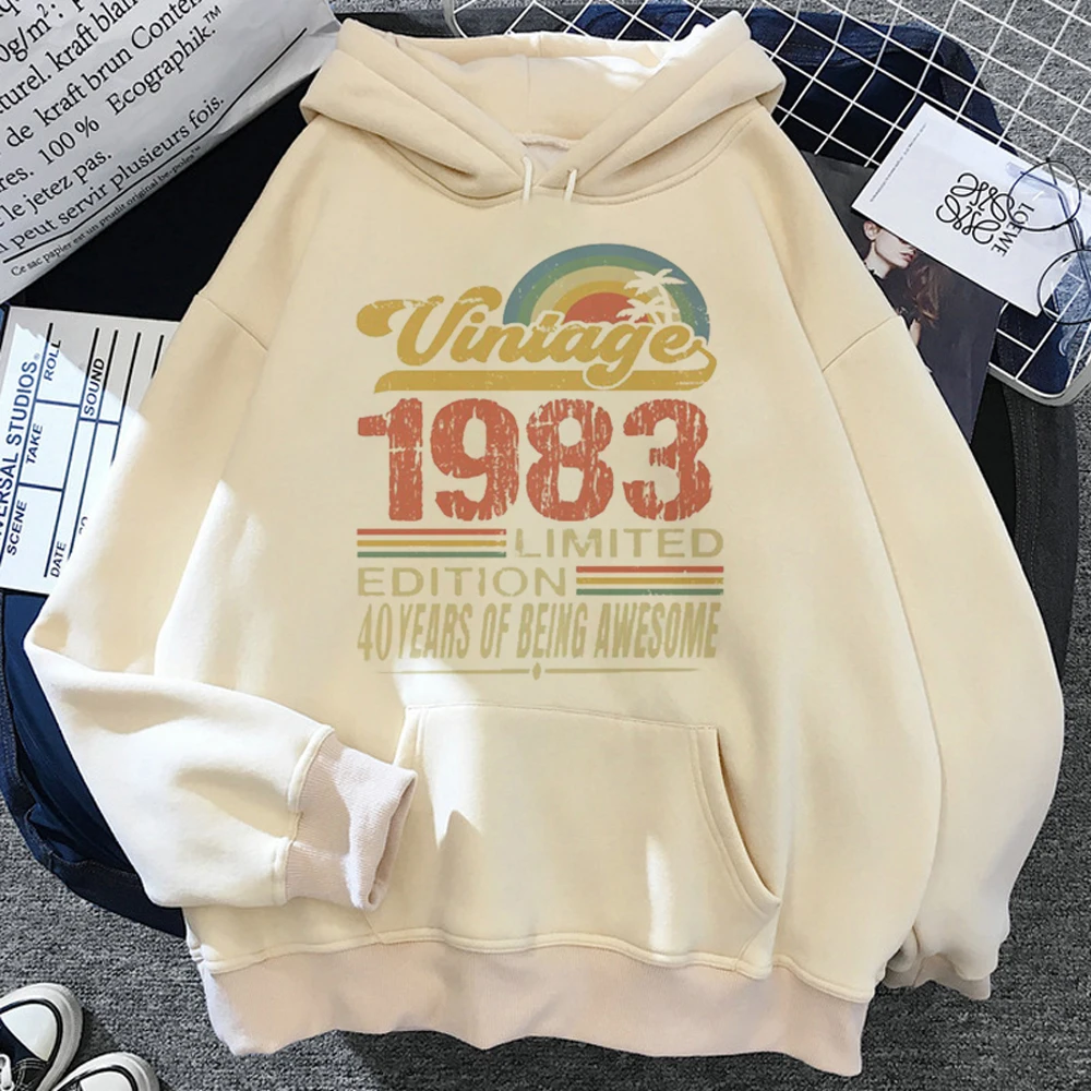 Mulheres 40 anos 40 ° aniversário Hoodies, Streetwear gráfico, camisola feminina dos anos 90, camisola estilo coreano