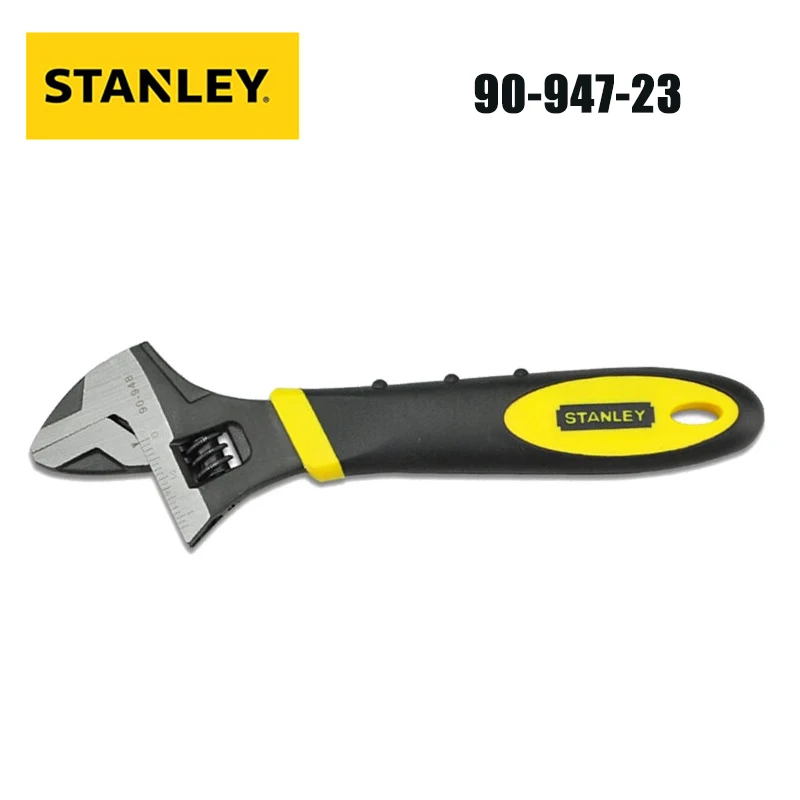 Stanley 90-947-23 6-inch Dual Color Handle Chrome Vanadium Steel Repair Truck Machine Repair Adjustable Wrench Open End Wrench.