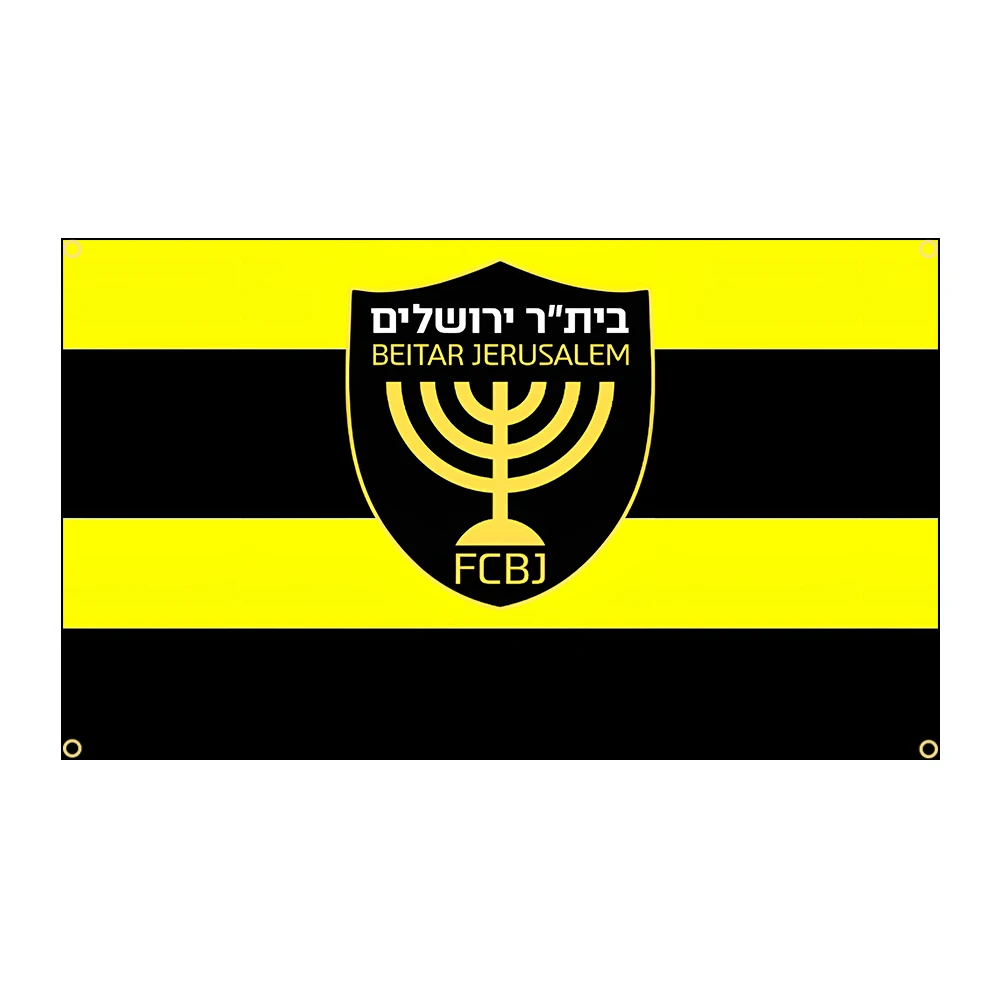 FC Beitar Jerusalem Half Israel Football Game Flag Polyester Printed Home Outdoor Banner For Decoration
