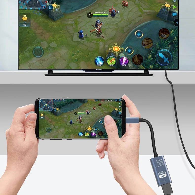 Type-C to HDMI Adapter, 4K30Hz, 4K60Hz, 8K60Hz, for Smartphone Screen Mirroring, Laptop, Monitor, Projector, Display Duplication