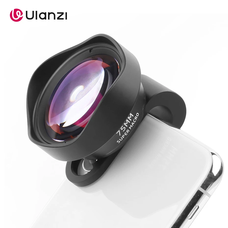 Ulanzi 75mm mobile phone macro lens professional shooting HD external external shooting mobile phone SLR lens