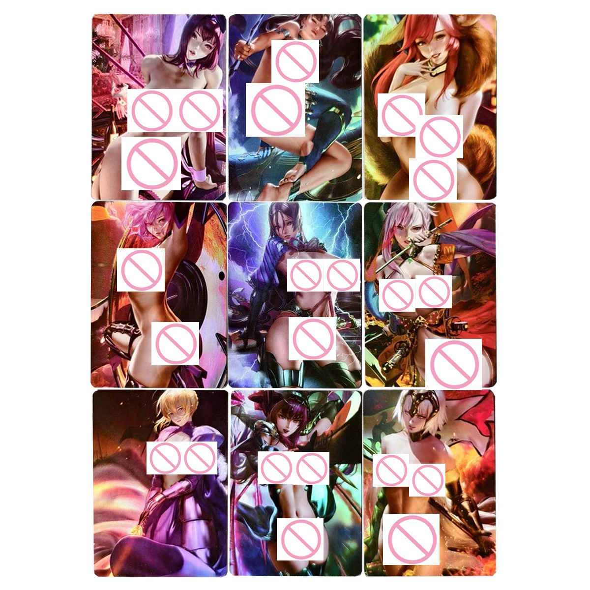 

Набор из 9 карточек 63x88 мм: коллекционные аниме-карточки FGO Mash Kyrielight с эффектом радуги, сделанные своими руками, подарок-игрушка