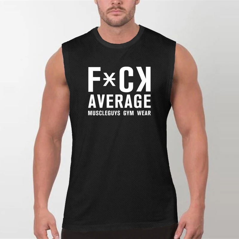 Men's Mesh Running Vests Quick-drying Sleeveless Vest Breathable Sports Shirt Is Suitable for Marathon Jogging.