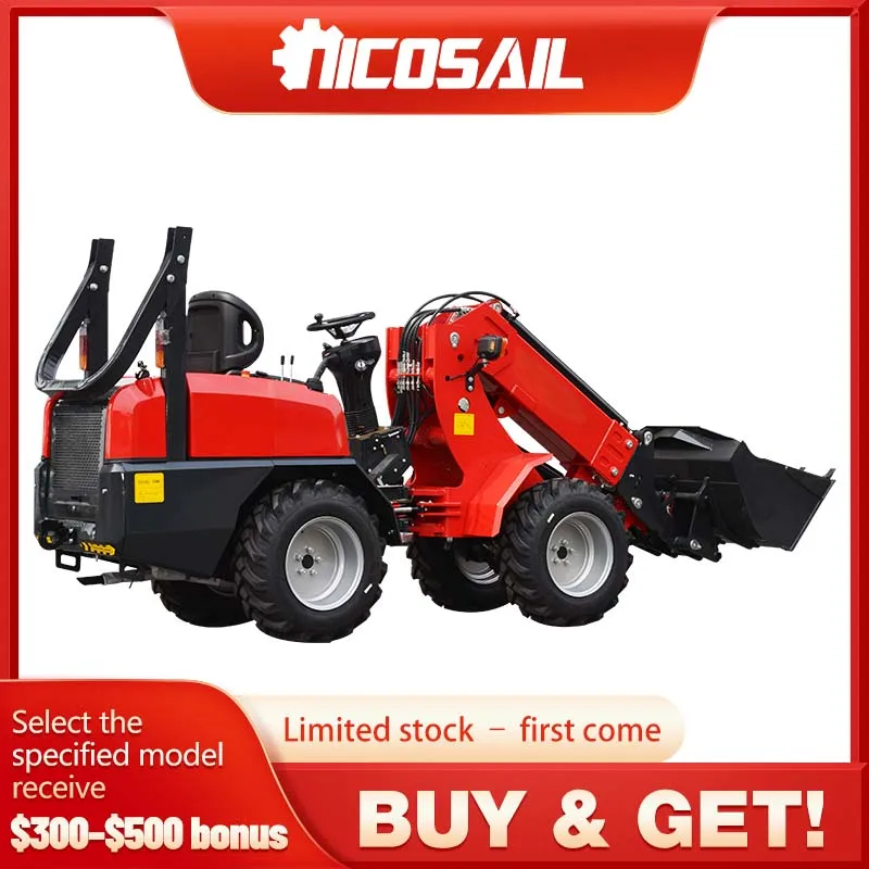 

Расширяемый телескопический подъемный рычаг, колесный погрузчик, компактное новое строительное оборудование на продажу