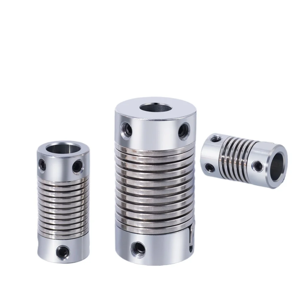Industrial Spring Coupling Flexible Bellows Shaft Coupler High Torque Connector for Encoder Stepper Servo Motor Machinery