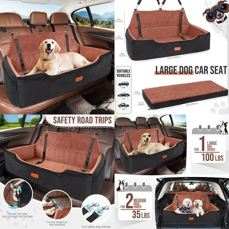 for Wholesale XiaozePet 005XL Modern Dog Car Seat Cover Travel Bed Solid Square Classic Fashion Design Velvet Eco-friendly