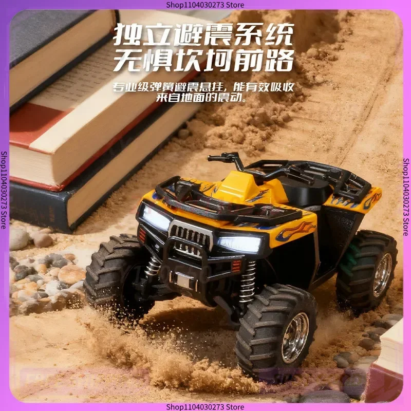 Nueva aleación para niños, amortiguador de playa de pie grande, coche de juguete de cuatro ruedas para niños, motocicleta todoterreno, coche de control remoto