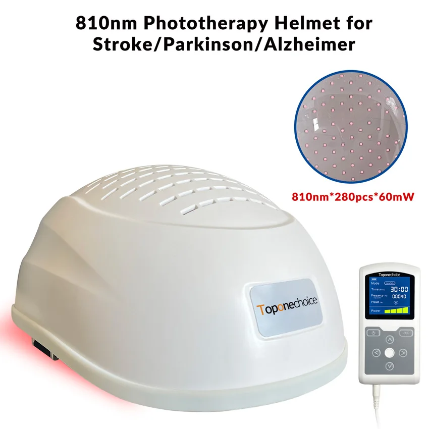 Infrared Led Light Therapy 810nm Brain Stimulation PBM Brain Helmet for Alzheimer Parkinsons Stroke Physiotherapy Instrument