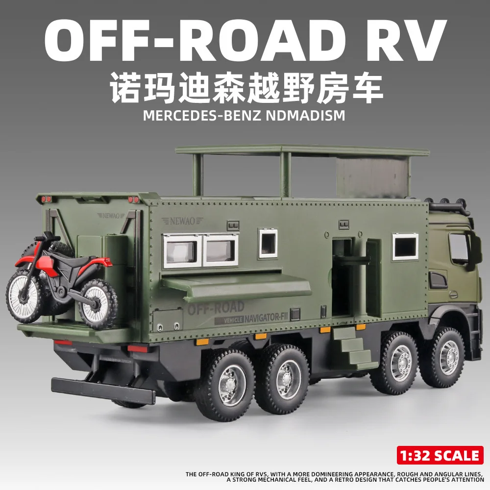 1:32 NOMADISMed Raptor F150 RV سبيكة نموذج سيارة لعبة معدنية دييكاست مصغرة على الطرق الوعرة نماذج المركبات ضوء الصوت التراجع اللعب