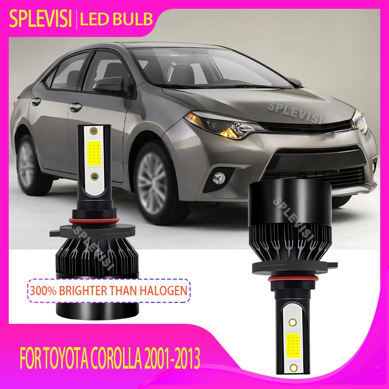 

Светодиодные черные алюминиевые лампы дальнего света для грузовиков и внедорожников для Toyota Corolla 2001 2002 2003 2004 2005 2006 2007 2008 2009-2013