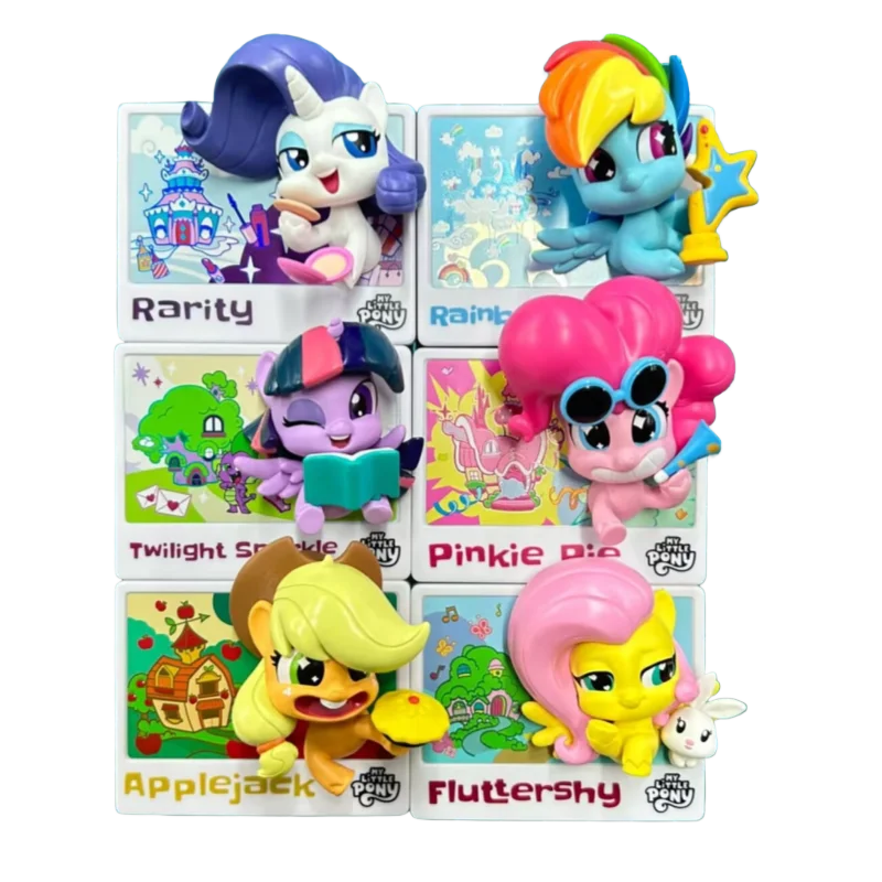 

KAYOU Kawaii My Little Pony Blind Box 3D Photo Frame Cartoon Character Doll Ornaments Collectible Toys for Friends Xmas Gift