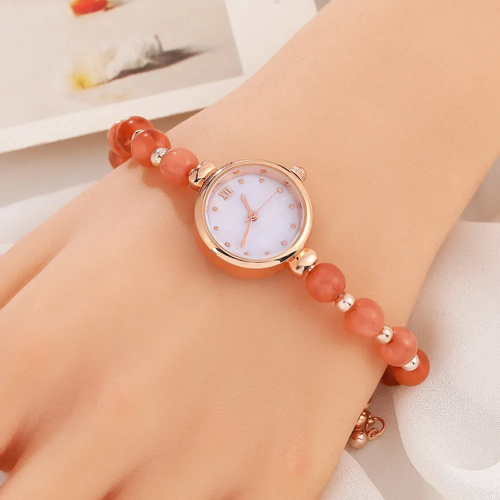 Romantic Style Quartz Watch Women Fashion Ball Strap Bracelet Elegant Dress Girls Wristwatches Female Clock Relojes Para Mujer