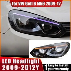 Car Lights for VW Golf6 Golf 6 MK6 Headlights 2009 2010 2011 2012 R20 GTI Head Lamps Drl Projector Lens Automotive Accessories