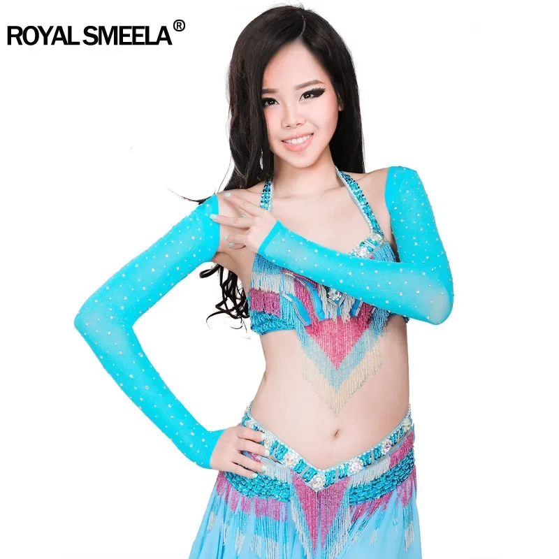 Women belly dance rhinestone sleeves dancing costumes Dance Accessories