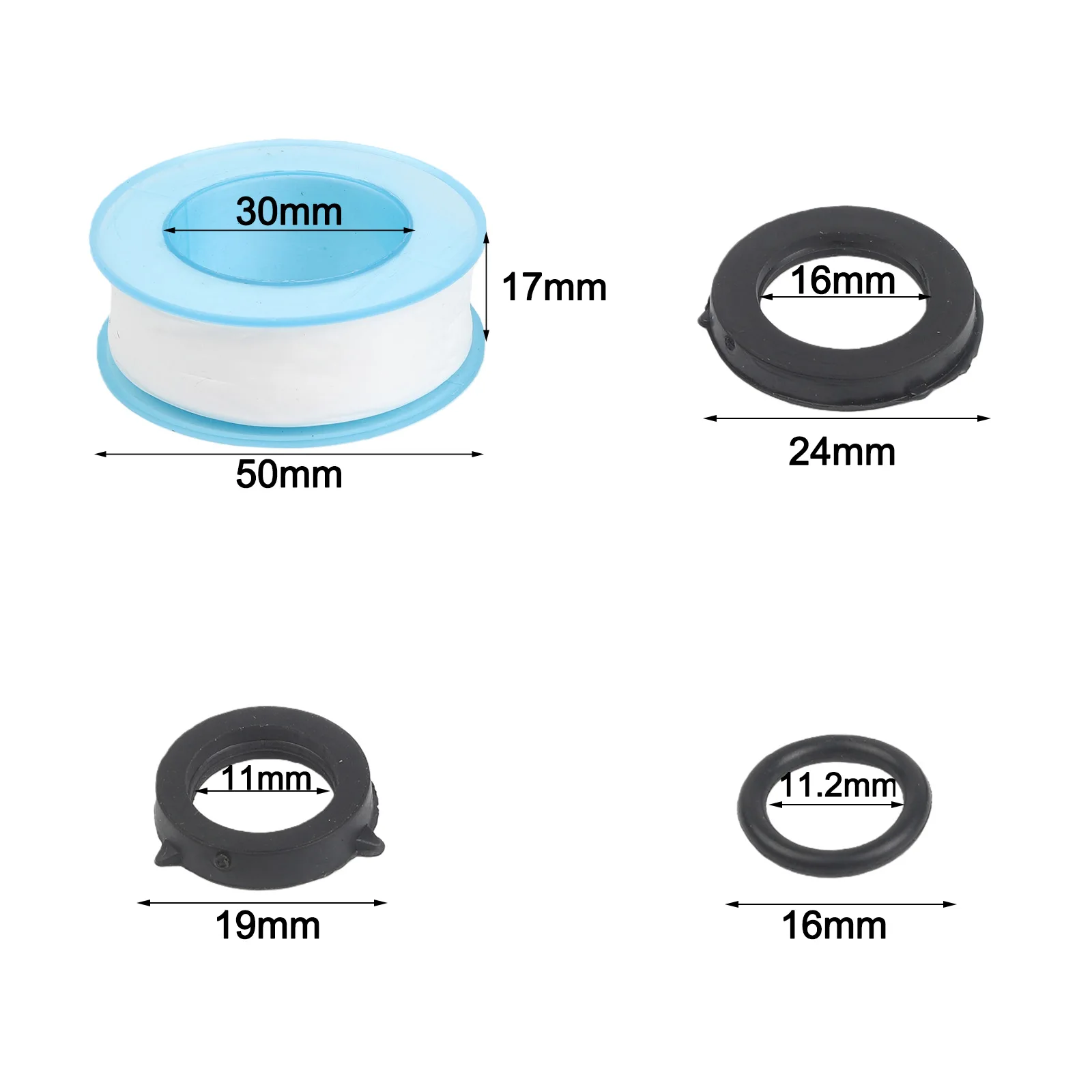 

Высококачественные портативные уплотнительные кольца для дома, уплотнительная лента 1/2'' или 3/4'' (16 мм), черные/белые уплотнители для шлангов