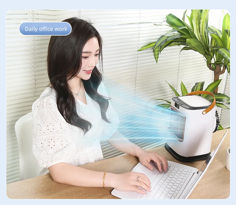Humidification Refrigeration Small Fan Portable Mini Electric Cooling Fan 2nd Generation Negative Ion Desktop Fan Healthy Cool